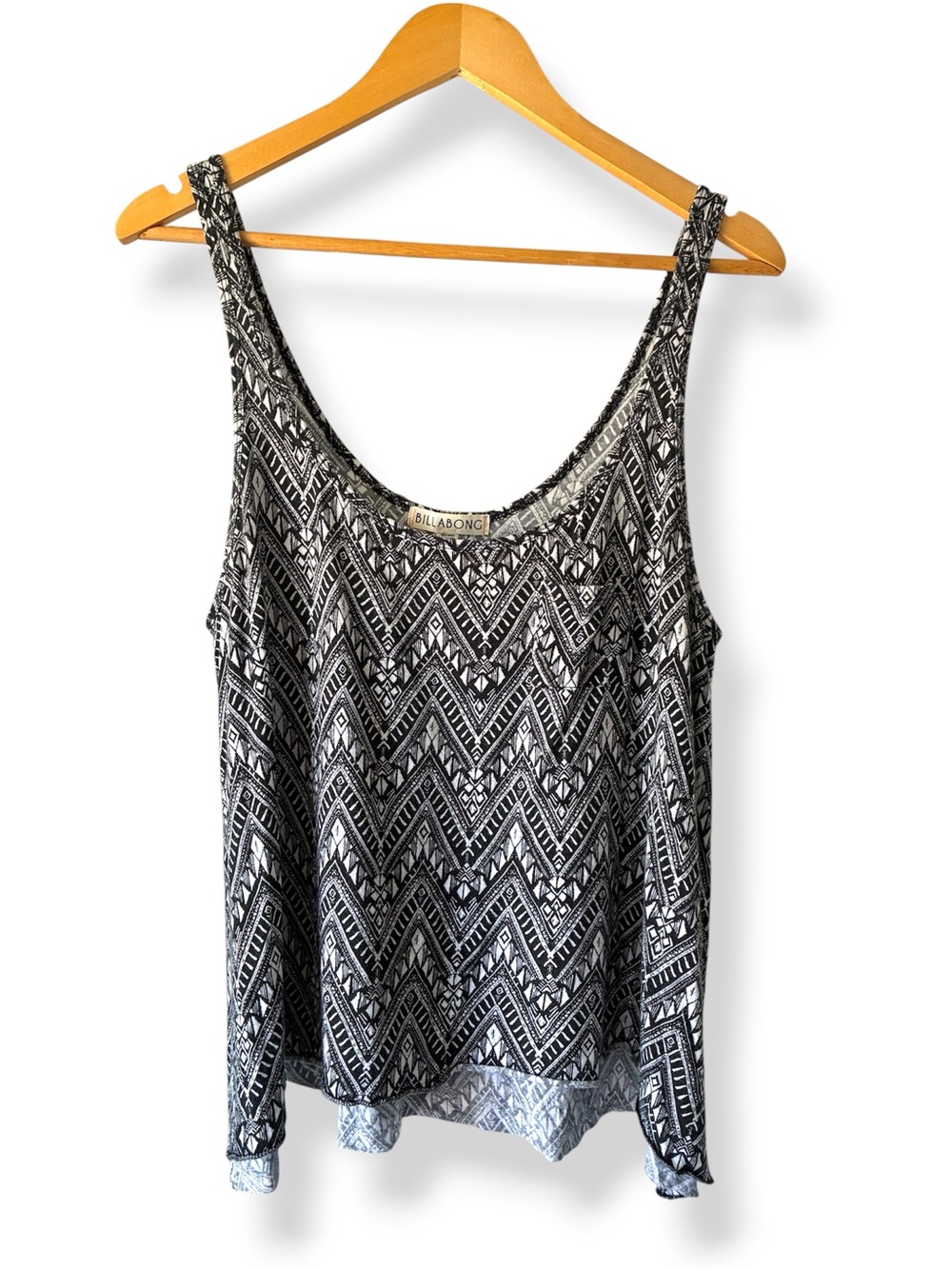 [Billabong] Geometric/Aztec-Print Flowing Tank Top